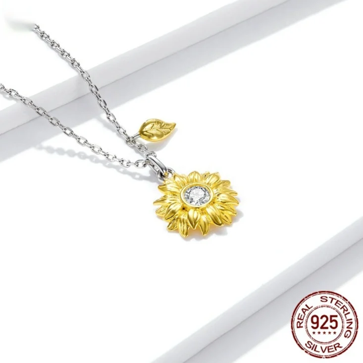 Sunflower Earrings And Necklace Set