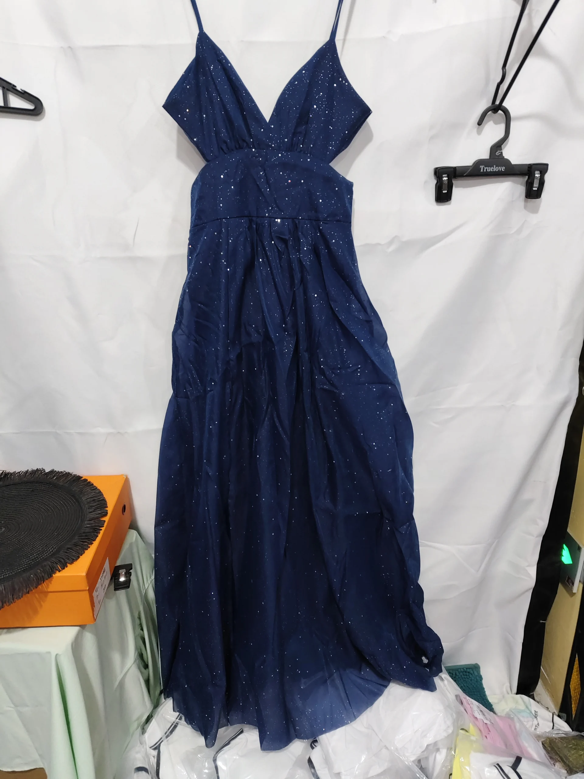 Elegant Womens V-neck Sleeveless Strapless Dress With A Flared Hem High Waist Split Women Long Dresses Party Dress - Image 10