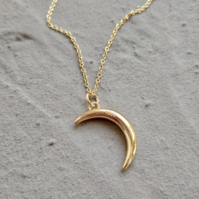 s925 sterling silver diamond moon necklace - Image 3