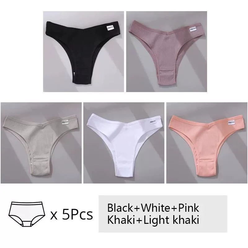 5Pcs Set Women Panties Cotton Underwear M-XL Comfo - Image 4