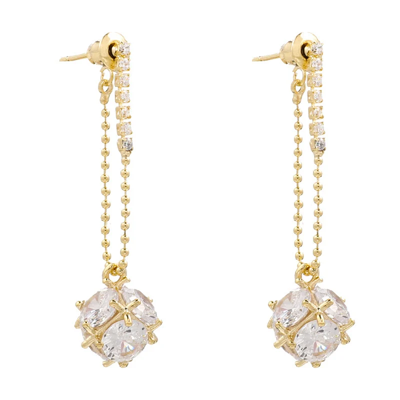 Fashionable Korean Style All-match Tassel Chain Earrings