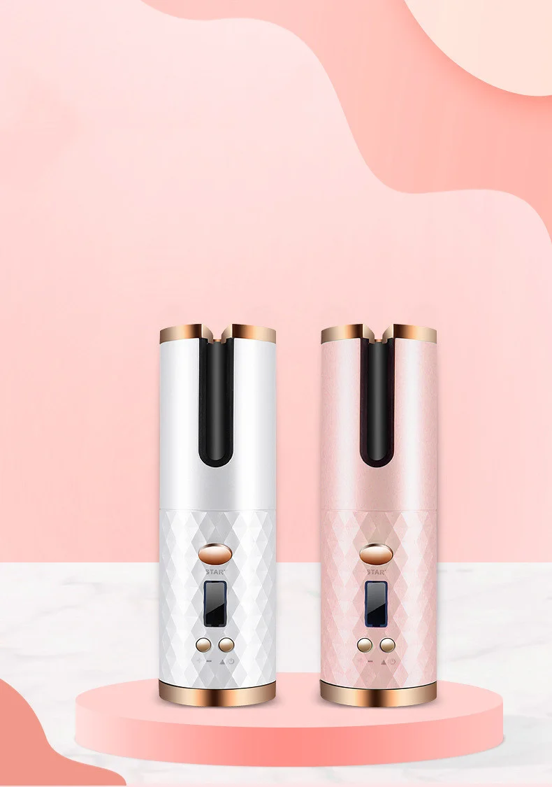 Rechargeable Automatic Hair Curler Women Portable Hair Curling Iron LCD Display Ceramic Curly Rotating Curling Wave Styer - Image 7