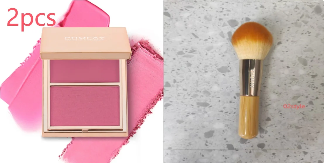 PHOFAY Double-Take Cream & Powder Blush Duo - Image 7