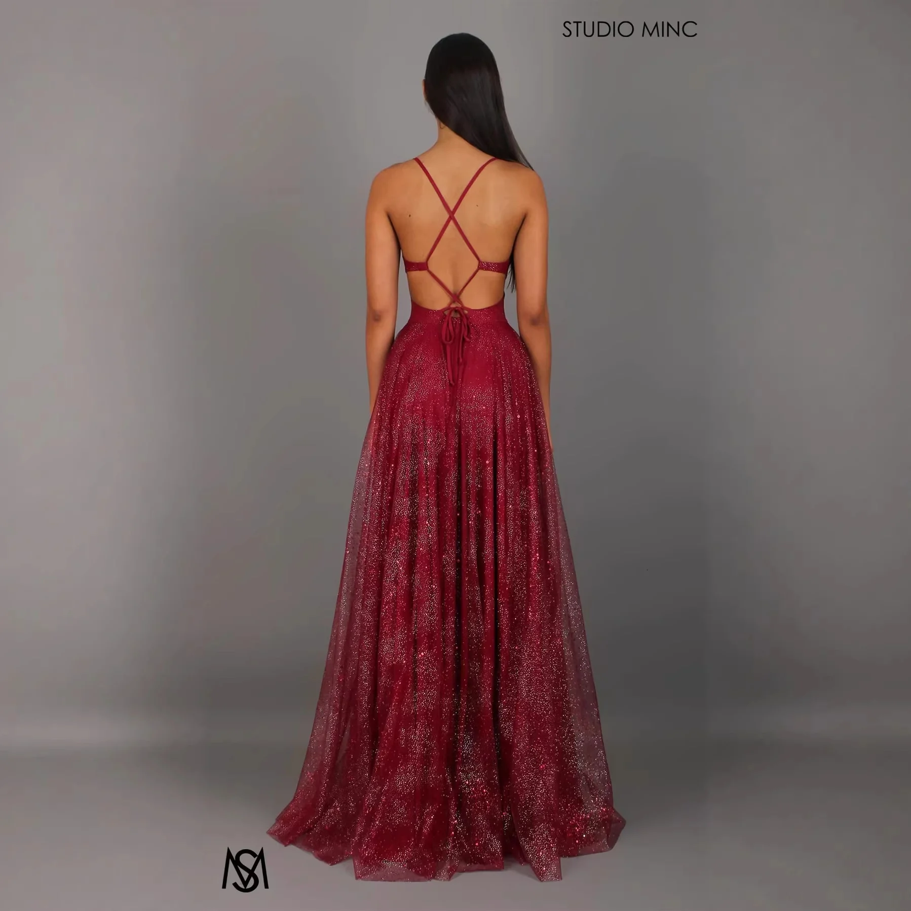 Elegant Womens V-neck Sleeveless Strapless Dress With A Flared Hem High Waist Split Women Long Dresses Party Dress - Image 5