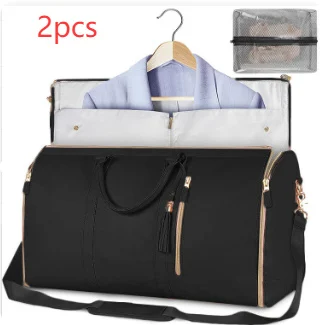 Large Capacity Travel Duffle Bag Women's Handbag Folding Suit Bag Waterproof Clothes Totes - Image 7