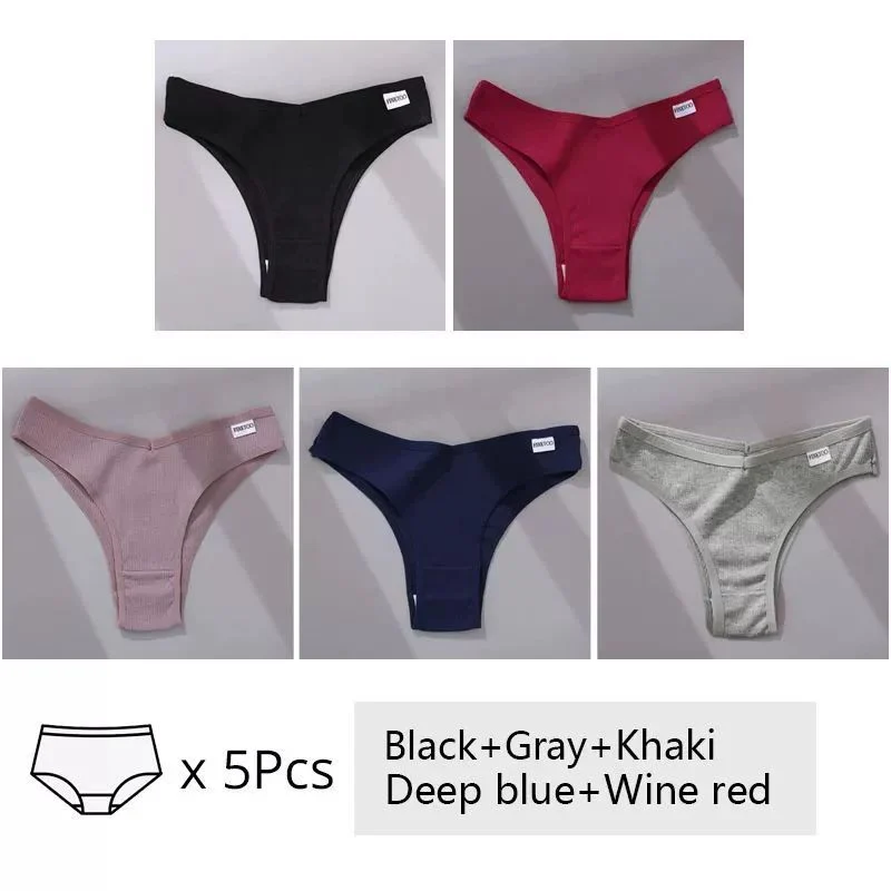 5Pcs Set Women Panties Cotton Underwear M-XL Comfo - Image 3