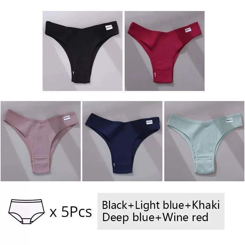 5Pcs Set Women Panties Cotton Underwear M-XL Comfo - Image 2