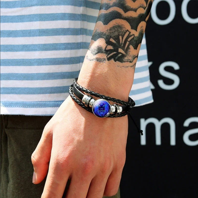 12 Zodiac Constellation Bracelet Luminous Braided Design Bracelet For Men Women Kids - Image 2