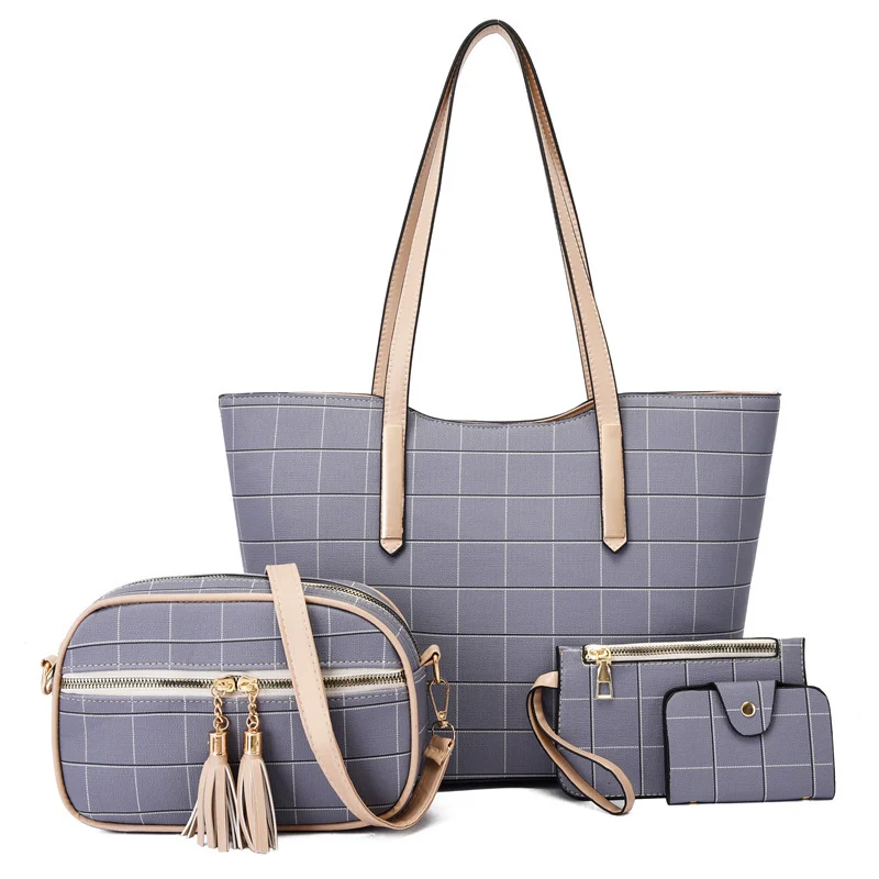 New Korean Fashion Four-piece Set Texture Shoulder Women Hand-carrying Crossbody Bag - Image 4