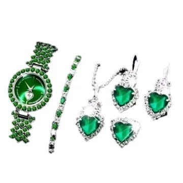 Watch Colorful Crystals Quartz Jewelry Suit - Image 4