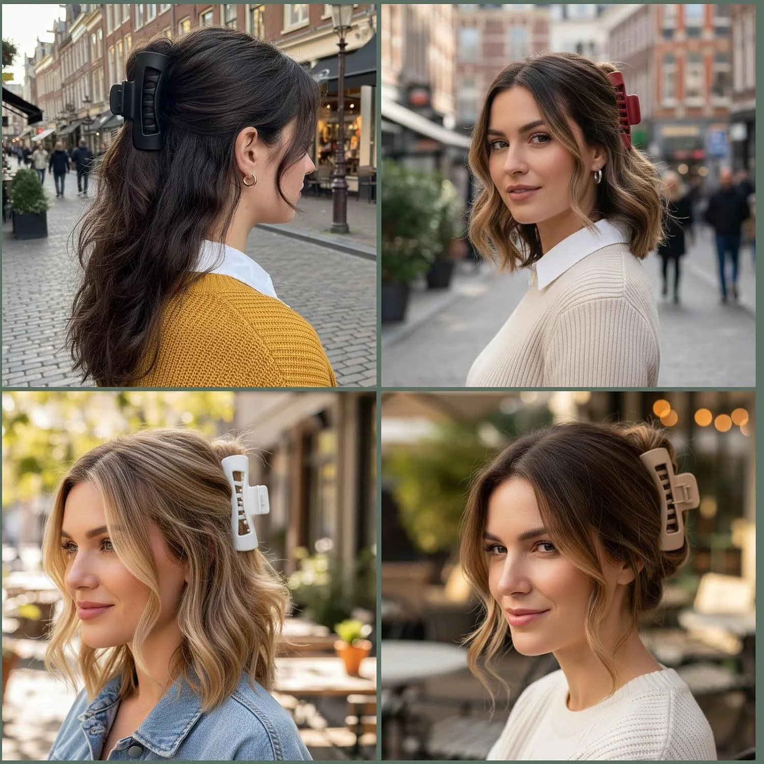 4Pcs Cloud Claw Clips, Soft & Flexible Cozy Claw Clip, Flexible Claw Clip, Ponytail Hairpins For Thick Or Fine Hair, Beauty Accessory For Women - Image 6