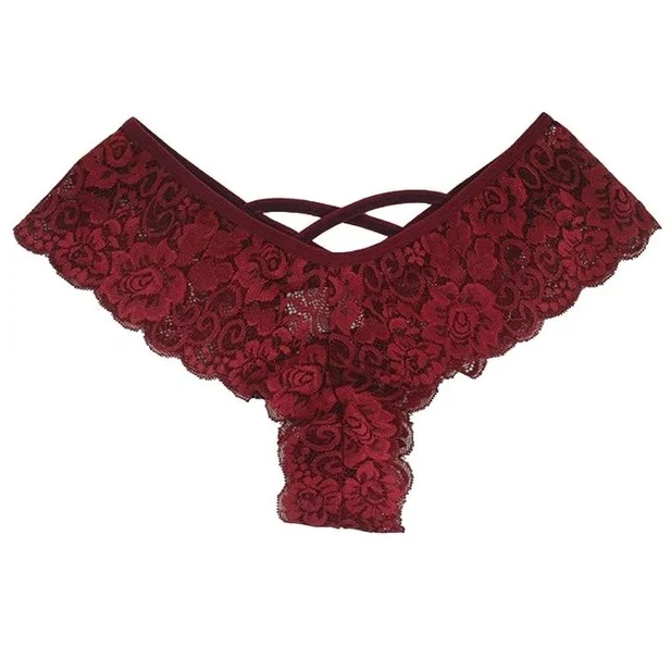 4 Pack Women Sexy Lace Underwear Lingerie Panties G-String Brief Thong Plus Size - Image 4