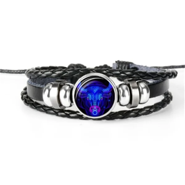 12 Zodiac Constellation Bracelet Luminous Braided Design Bracelet For Men Women Kids - Image 9