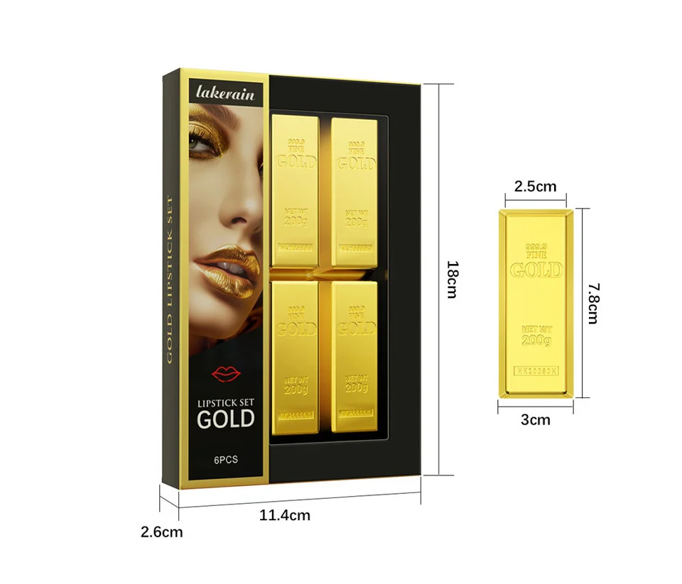 Lipstick Kit Gold Bar Makeup Set - Image 6