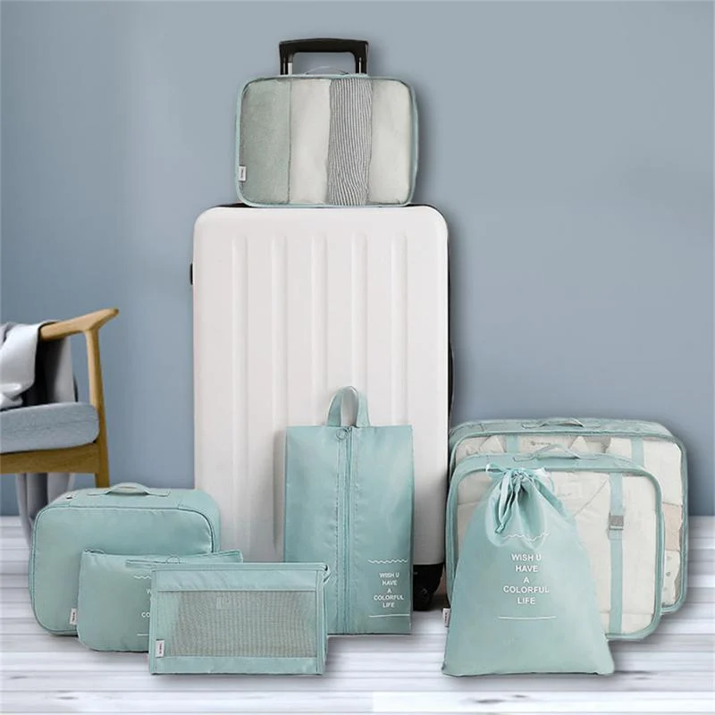 8-piece Set Luggage Divider Bag Travel Storage Clothes Underwear Shoes Organizer Packing Cube Bag - Image 10
