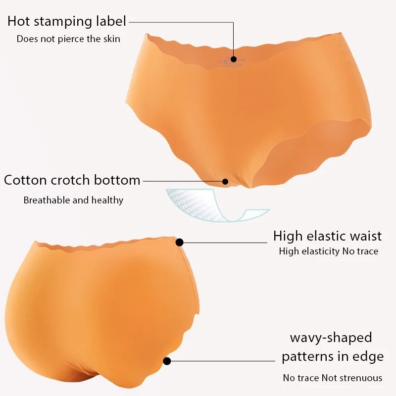 3Pcs Seamless Underwear Silk For Women Panties Lingerie Sexy - Image 5
