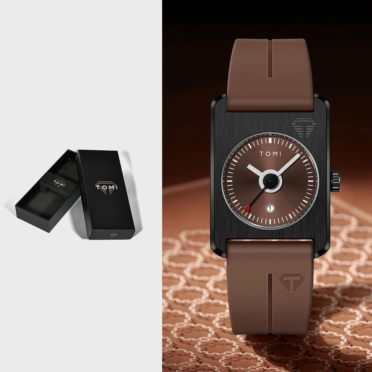 Square Calendar Watches For Men And Women - Image 3