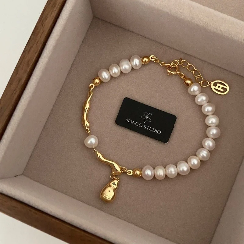 Fashionable Adjustable Pearl-Style Waterdrop Bracelet