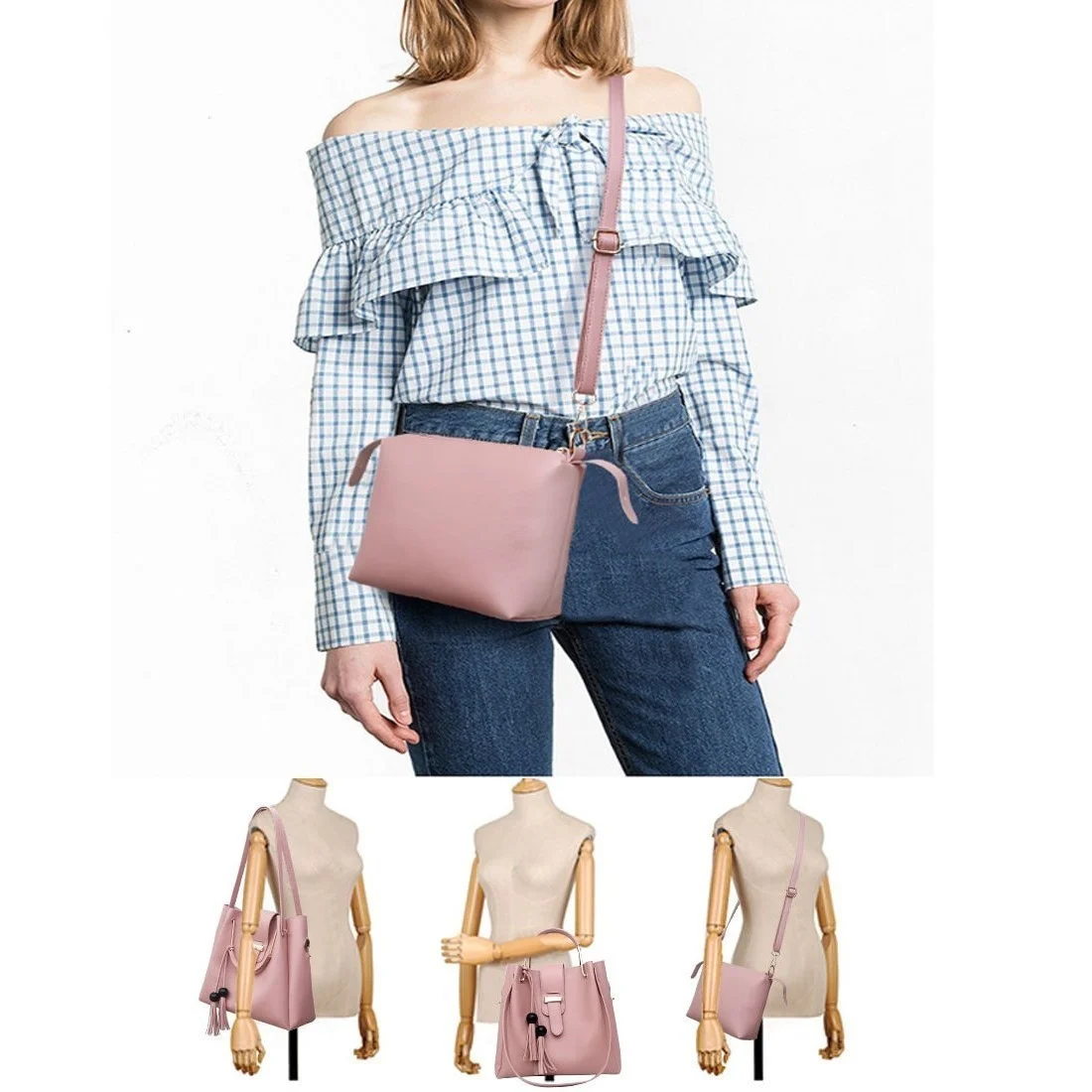 Purse And Handbag 3Pcs Bag Set - Image 3