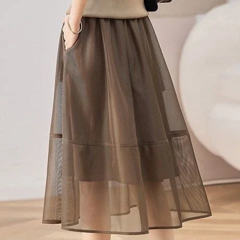 New Thin Ice-silk Knit Two-piece Set Dress - Image 8