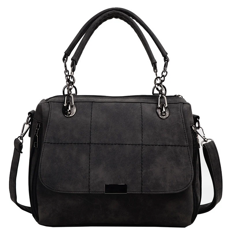 Matte Women Scrub Female Shoulder Bags Large Capacity Matcha Green PU Leather Lady Totes Boston Bag for Travel Hand Bags - Image 4