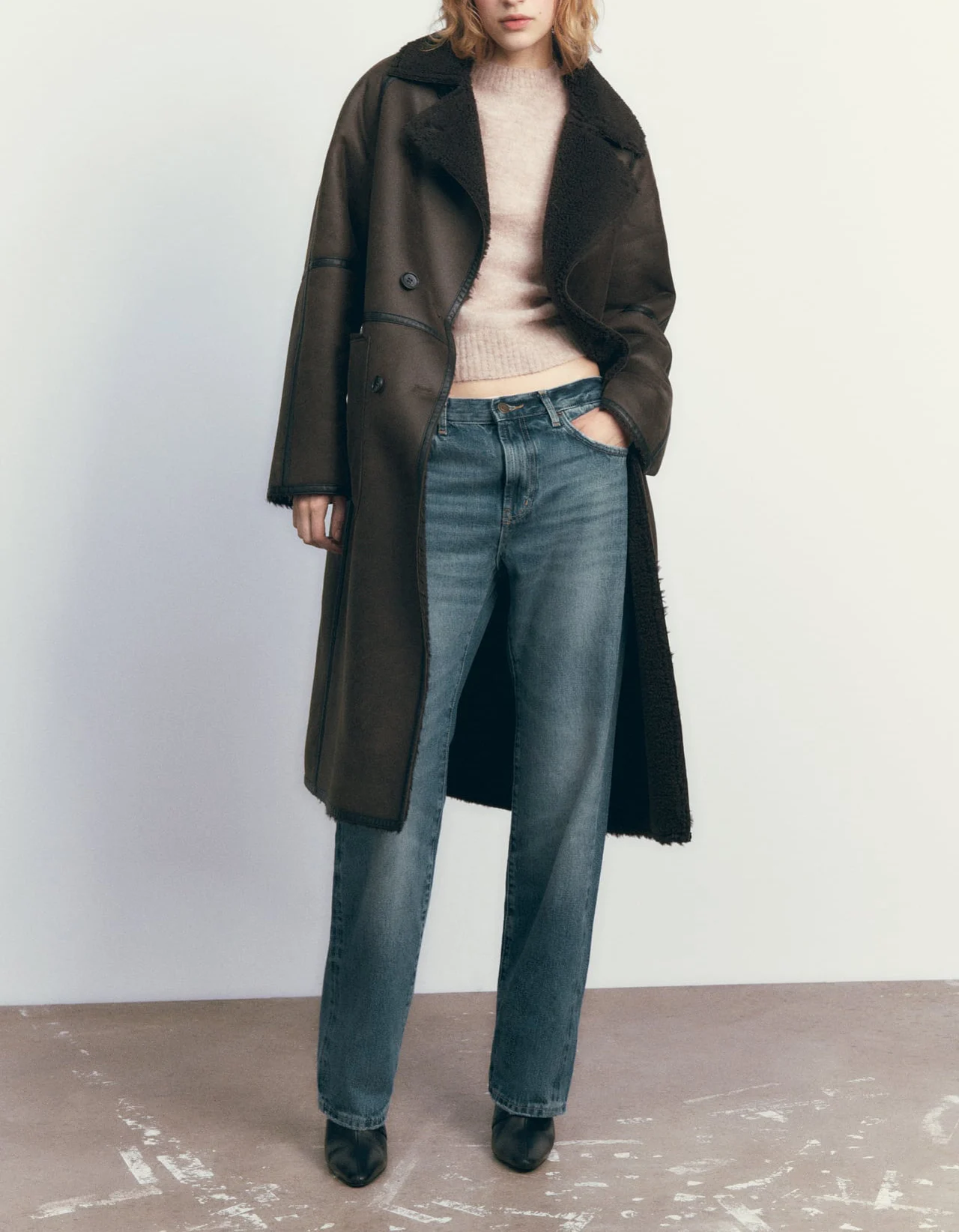 Winter Jacket With Belt Fashion Double Breasted Lapel Windbreaker Women's Long Trench Coat Mid-length Overcoat Clothing - Image 8