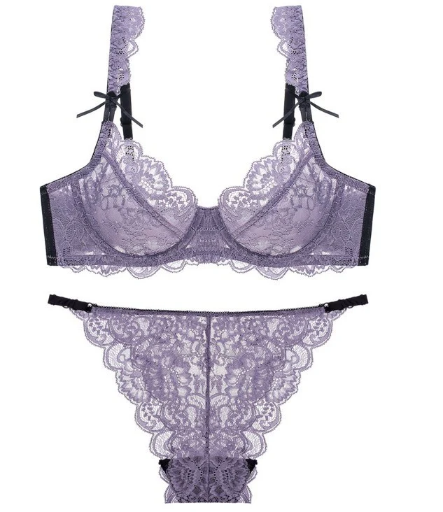 Ultra-thin soft lace breathable sexy bra set - Image 8