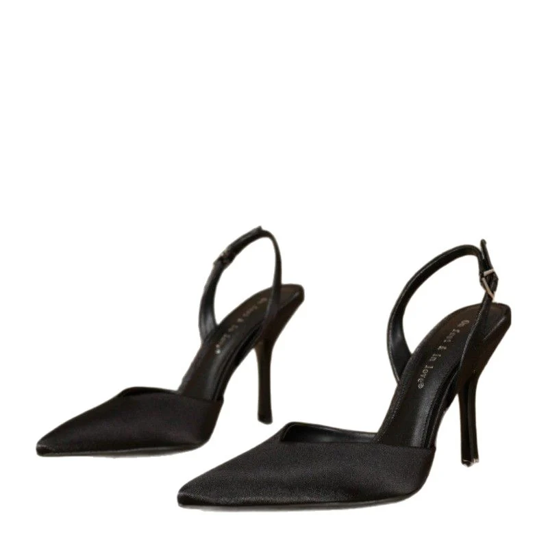 Baotou Pointed-Toe Stiletto Fashionable French-Style High-Heel Sandals For Women - Image 10