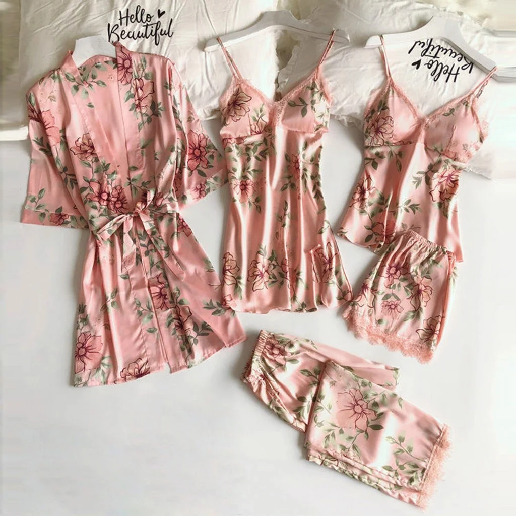 Ladies imitation silk sling nightgown - Image 3