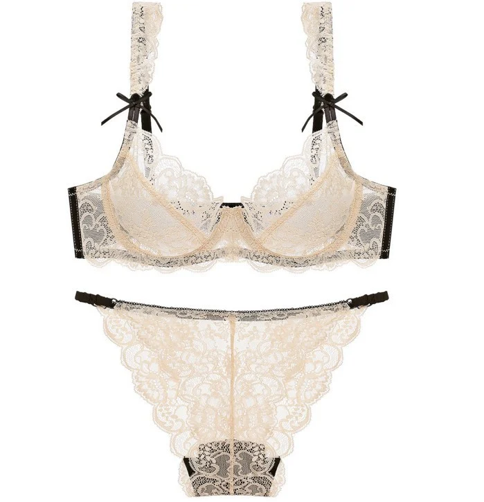 Ultra-thin soft lace breathable sexy bra set - Image 2