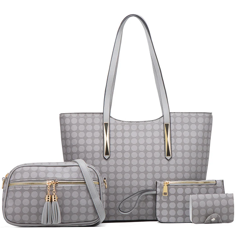Fashion Polka Dot Four-piece Mother-in-law Bag With Tassel Crossbody - Image 7