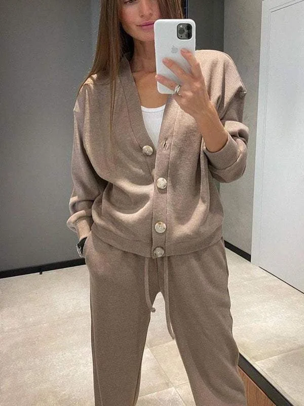 Casual Sports Suit Cardigan Top Women's Clothing - Image 4