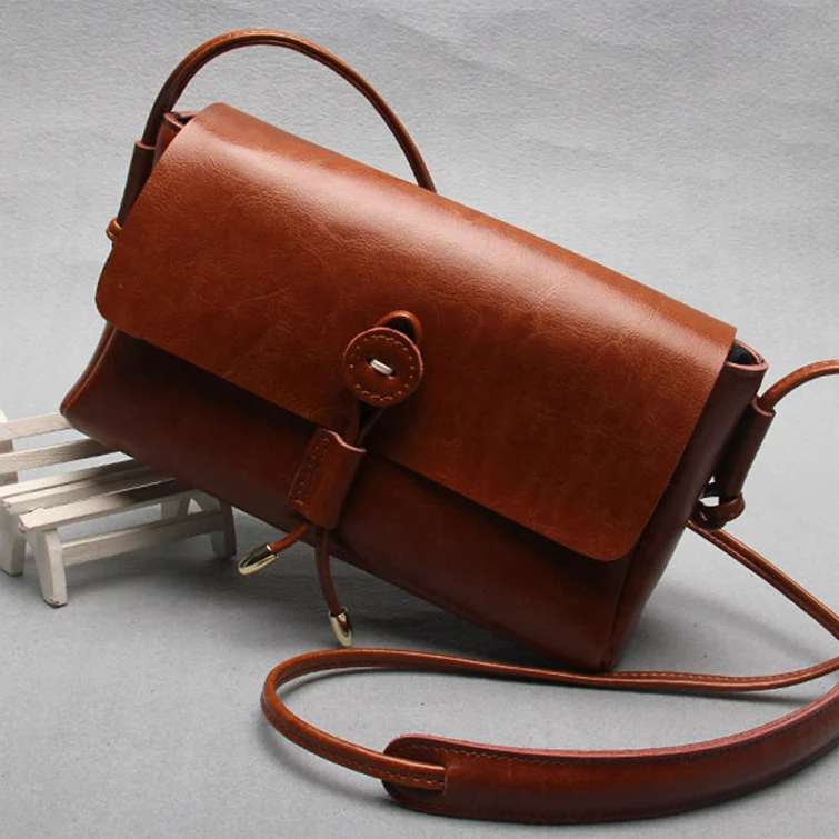 Leather bag bag buttons Korea new fashion shoulder bag ladies bags wholesale cross retro trend - Image 7