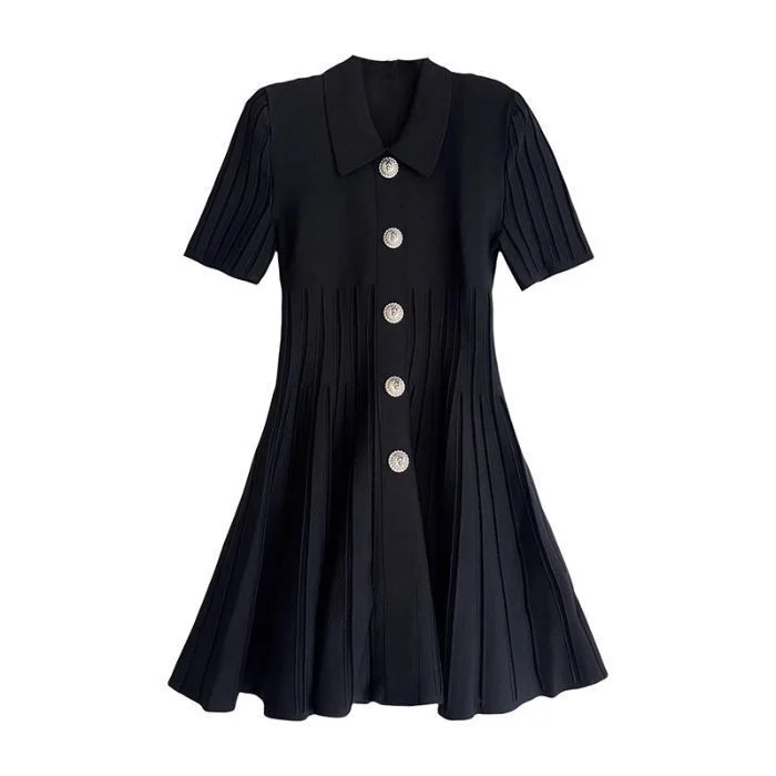 New Womens Polo-neck Knitted Dress - Image 5