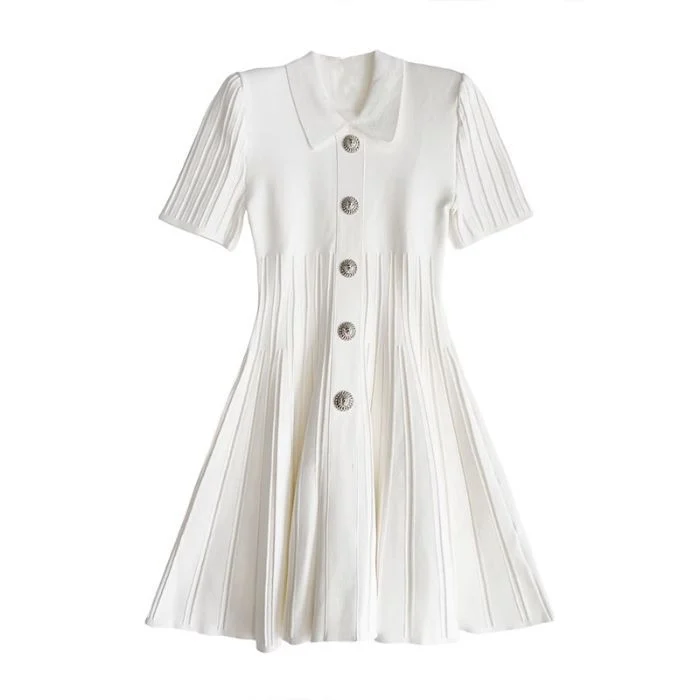 New Womens Polo-neck Knitted Dress - Image 2