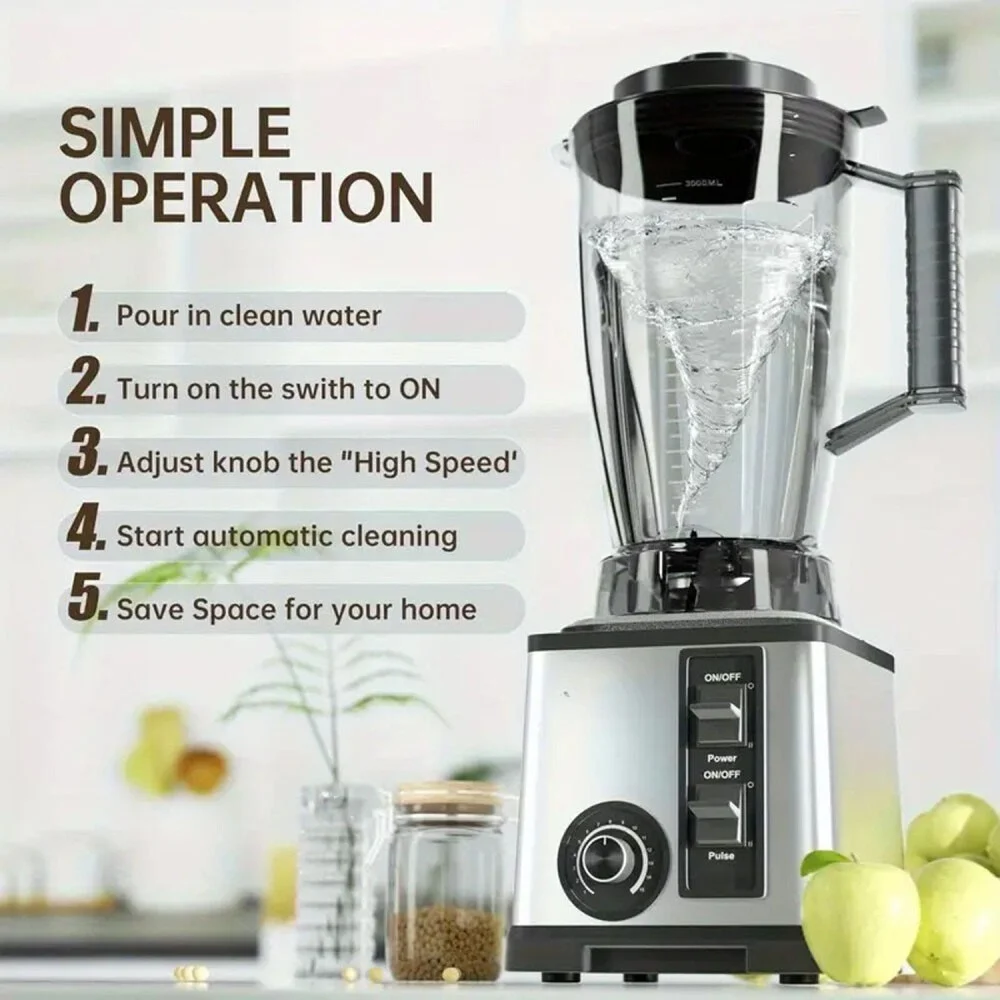 3L Power Commercial Food Blender Juicer Mixer Crusher Processor Grinder 8 Blades - Image 8